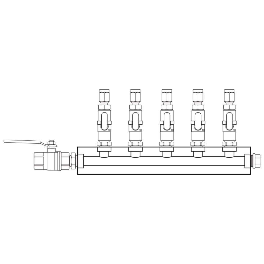 M1051111 Verdeelblokken Messing