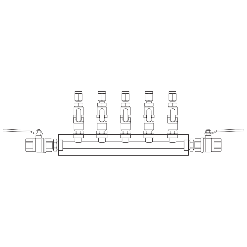 M1051112 Verdeelblokken Messing