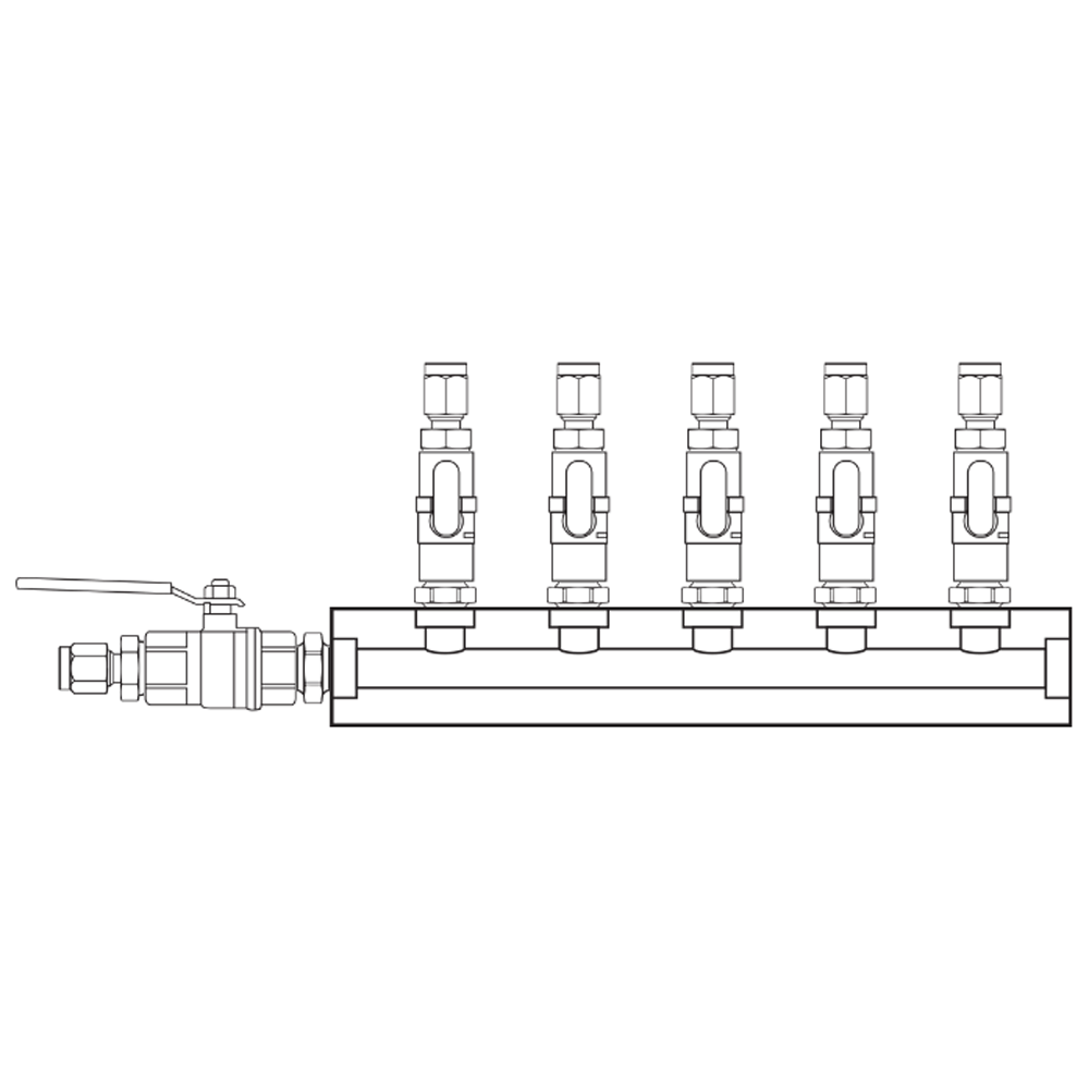 M1051120 Verdeelblokken Messing