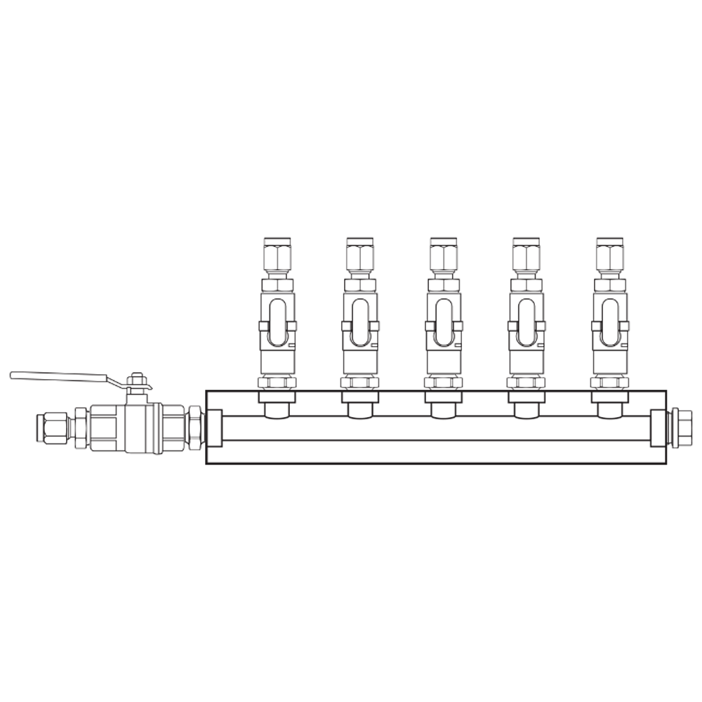 M1051121 Verdeelblokken Messing