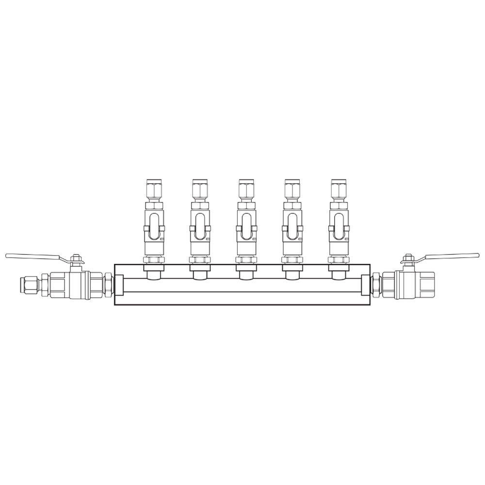 M1051122 Verdeelblokken Messing