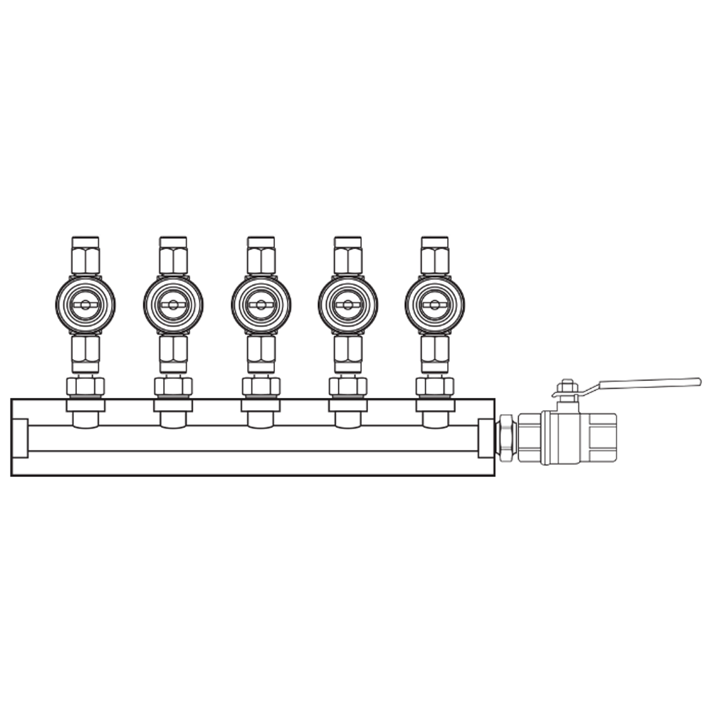 M1052002 Verdeelblokken Messing