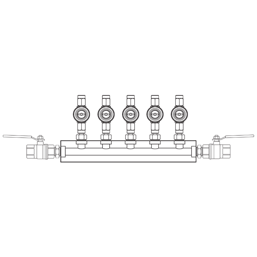 M1052012 Verdeelblokken Messing