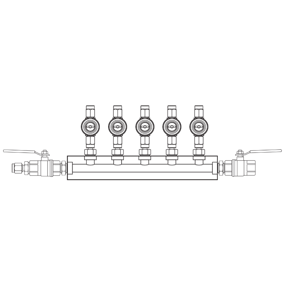 M1052022 Verdeelblokken Messing