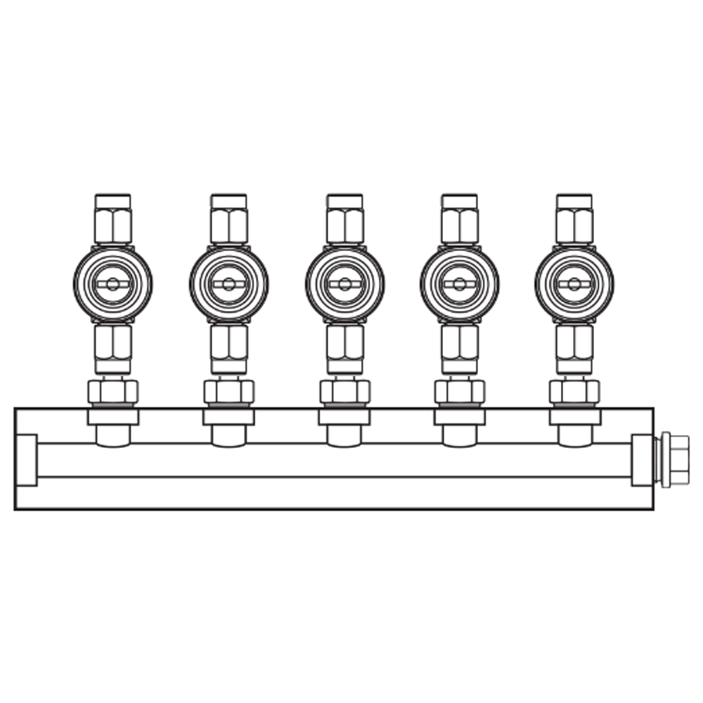 M1053001 Verdeelblokken Messing