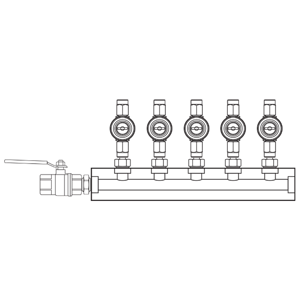 M1053010 Verdeelblokken Messing