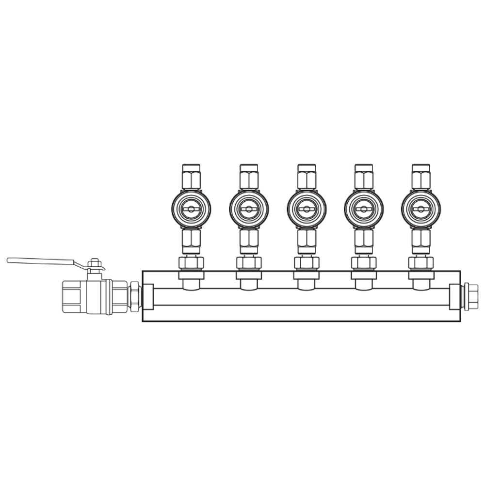 M1053011 Verdeelblokken Messing