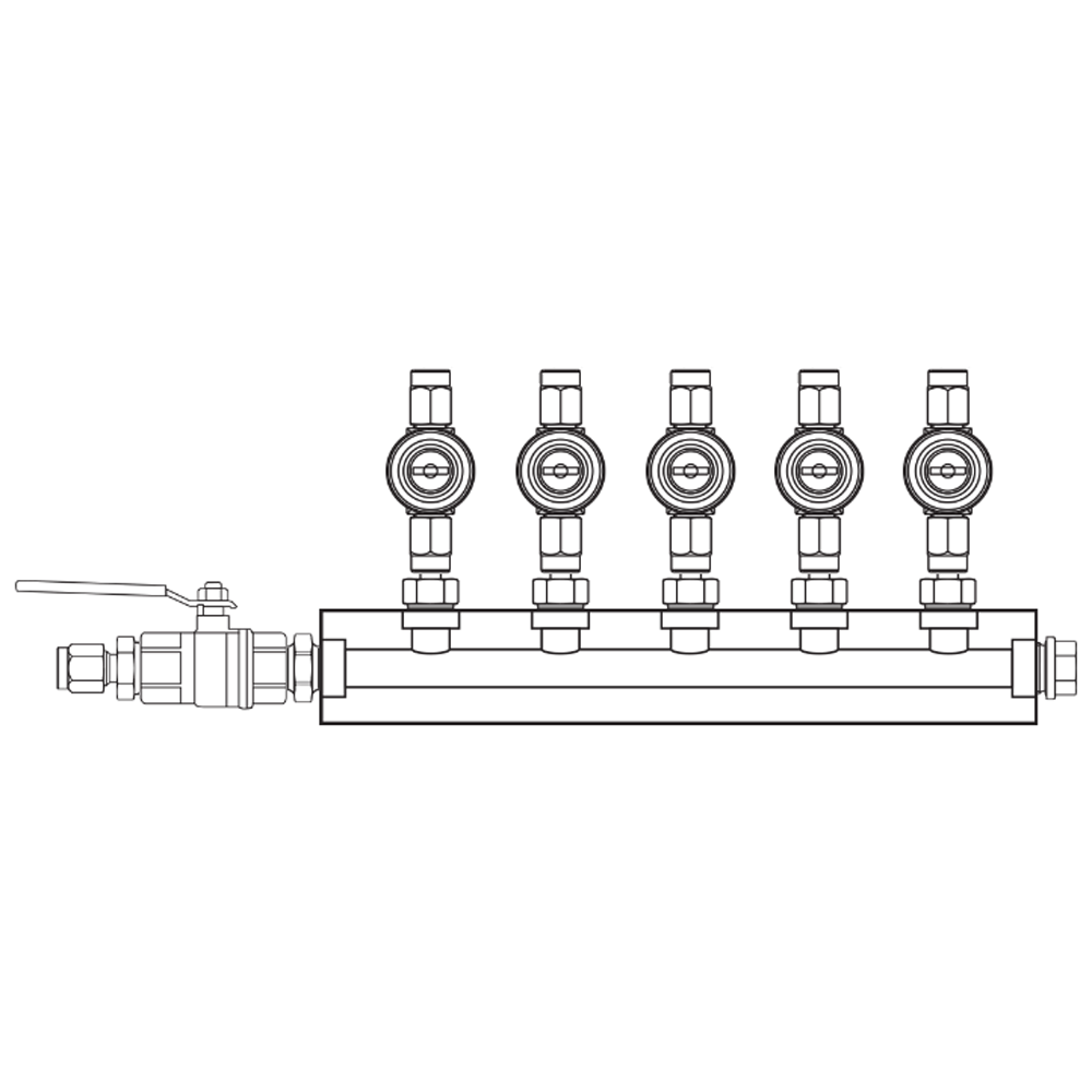 M1053041 Verdeelblokken Messing