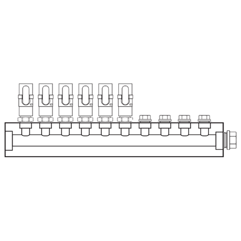 M1061001 Verdeelblokken Messing