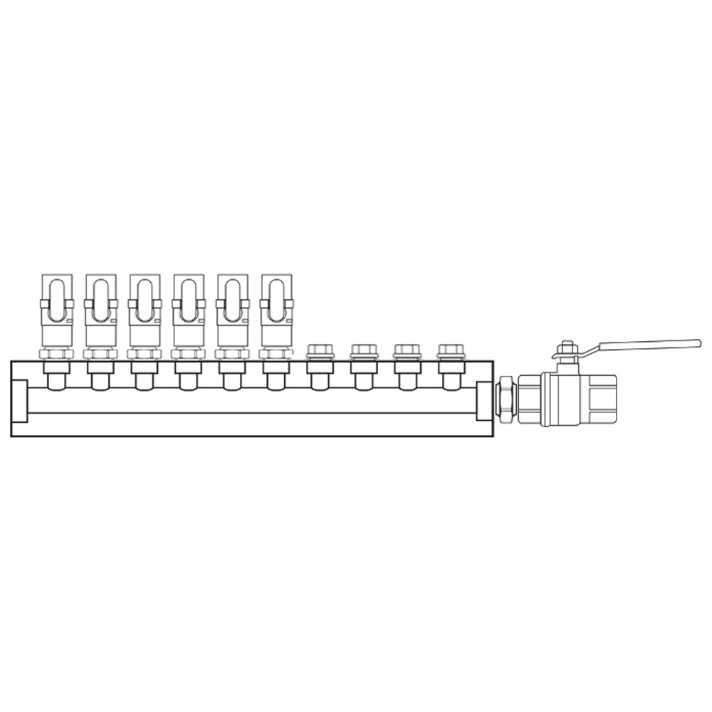 M1061002 Verdeelblokken Messing