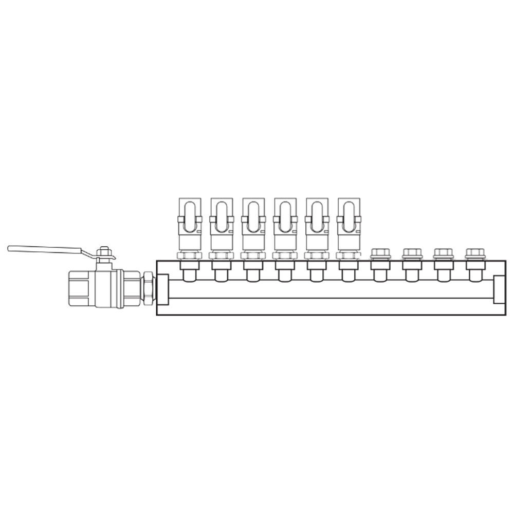 M1061010 Verdeelblokken Messing