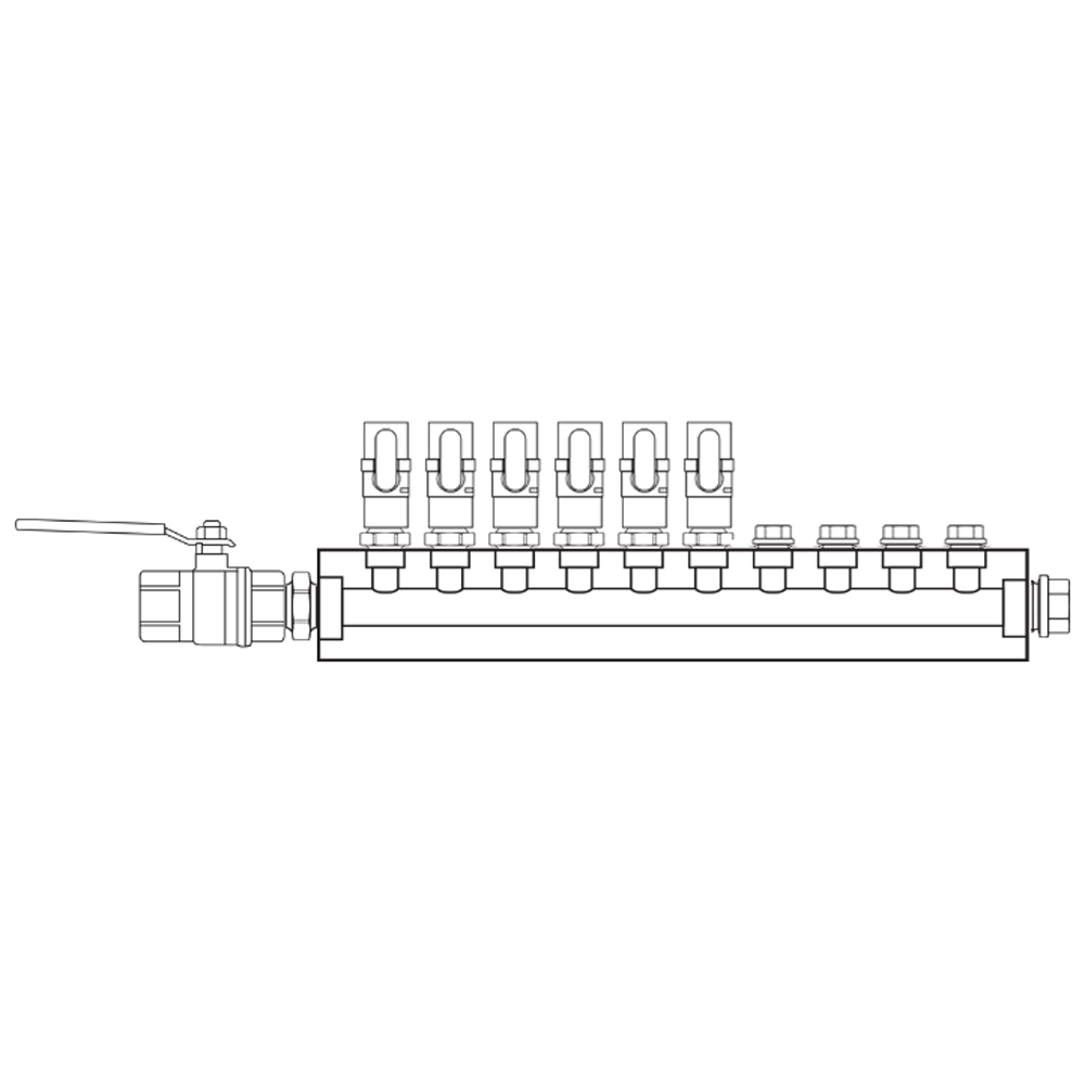 M1061011 Verdeelblokken Messing