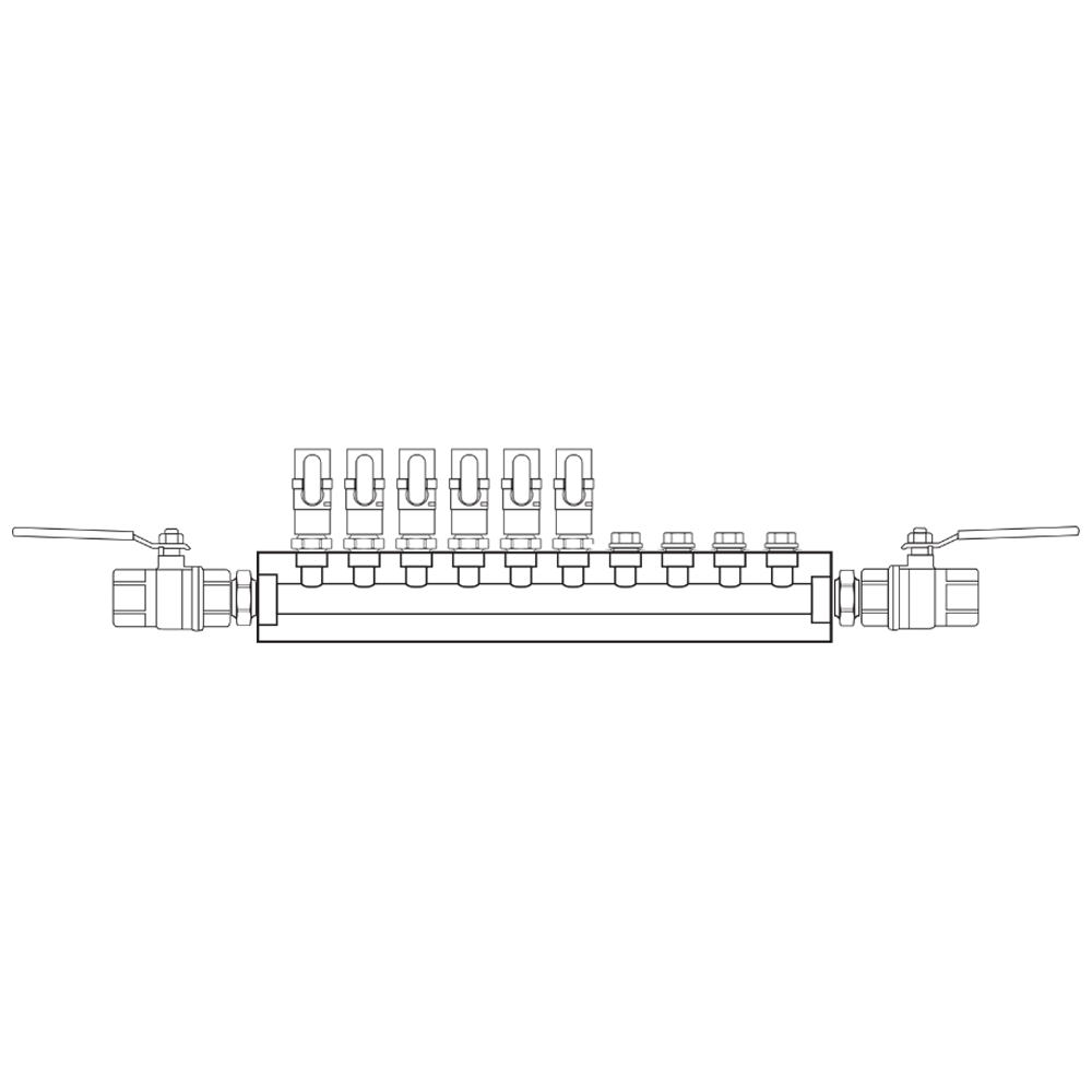 M1061012 Verdeelblokken Messing