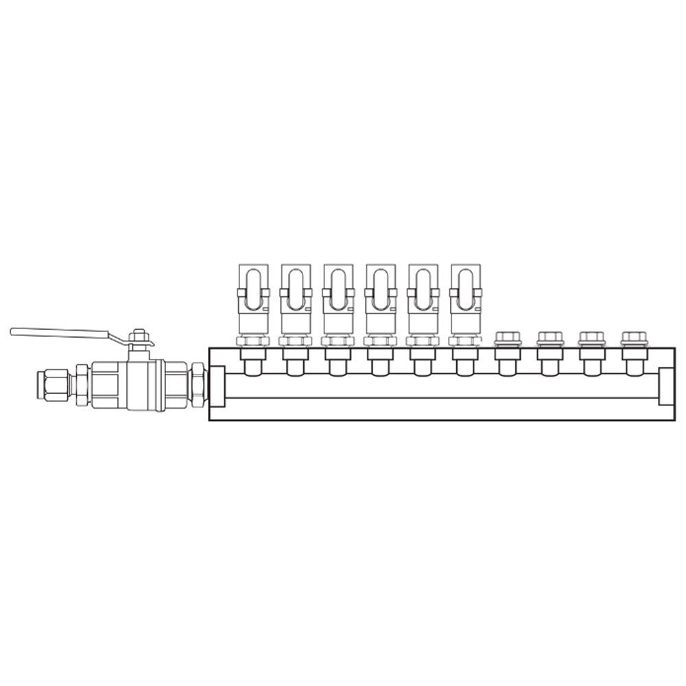 M1061020 Verdeelblokken Messing