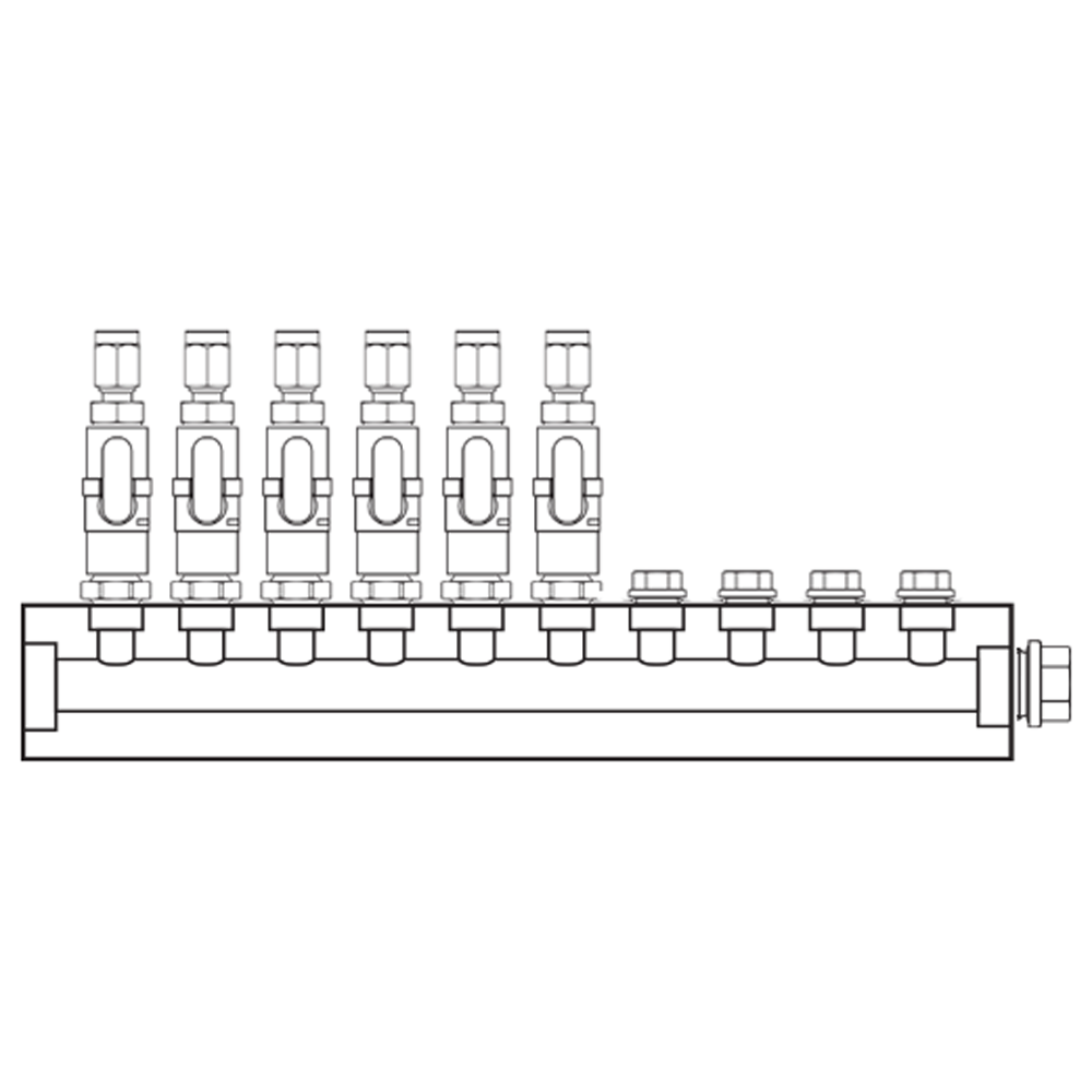 M1061101 Verdeelblokken Messing