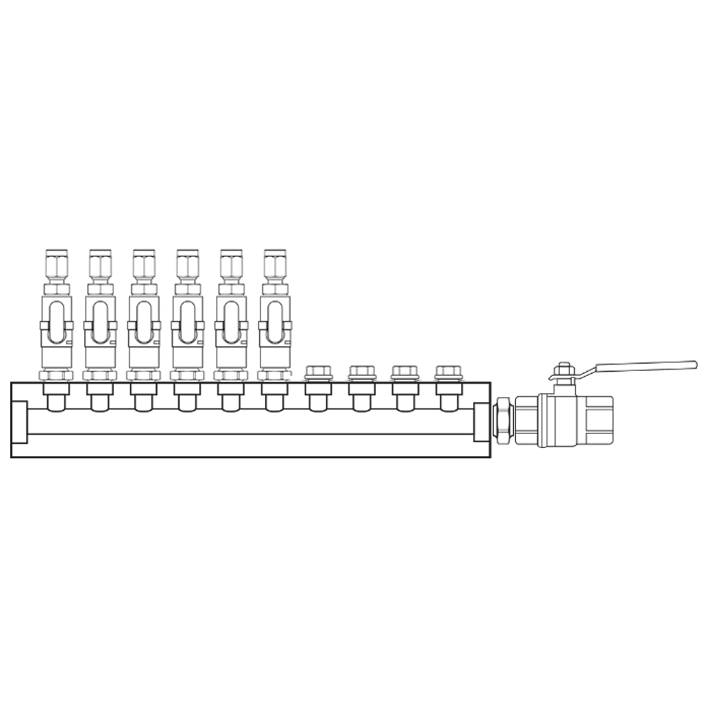 M1061102 Verdeelblokken Messing