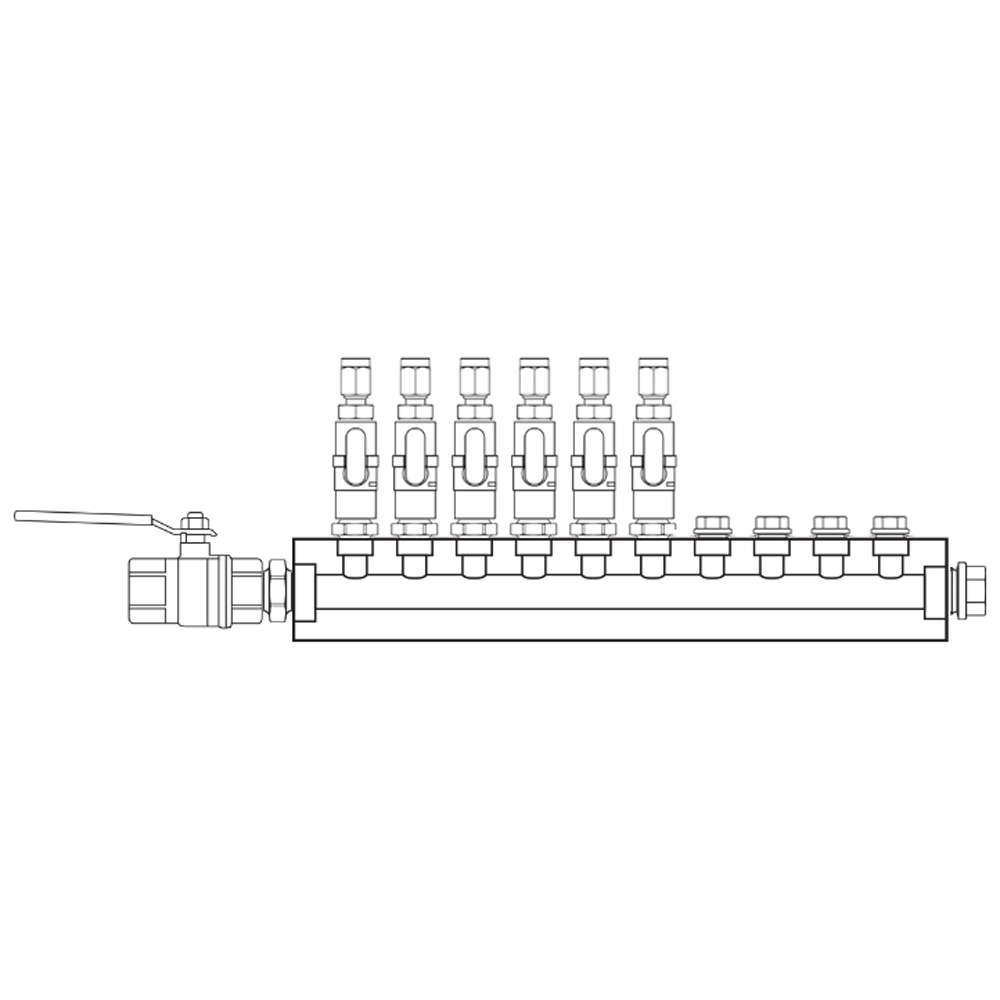 M1061111 Verdeelblokken Messing