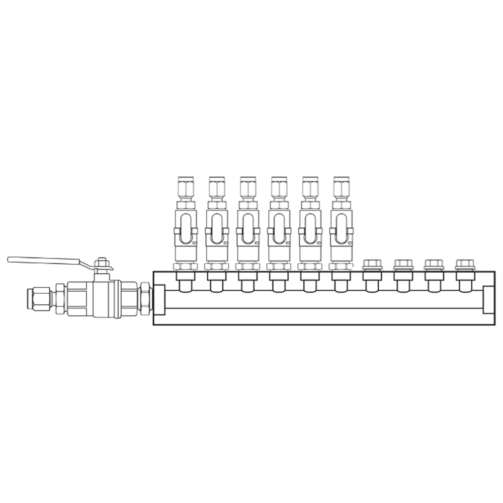 M1061120 Verdeelblokken Messing