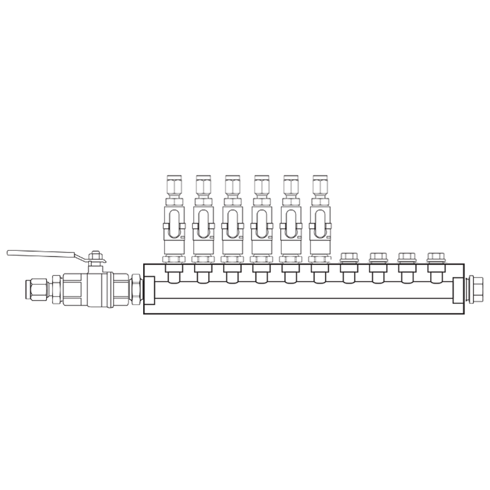 M1061121 Verdeelblokken Messing