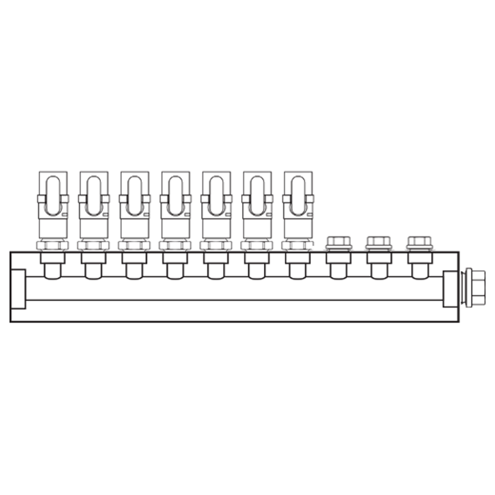 M1071001 Verdeelblokken Messing