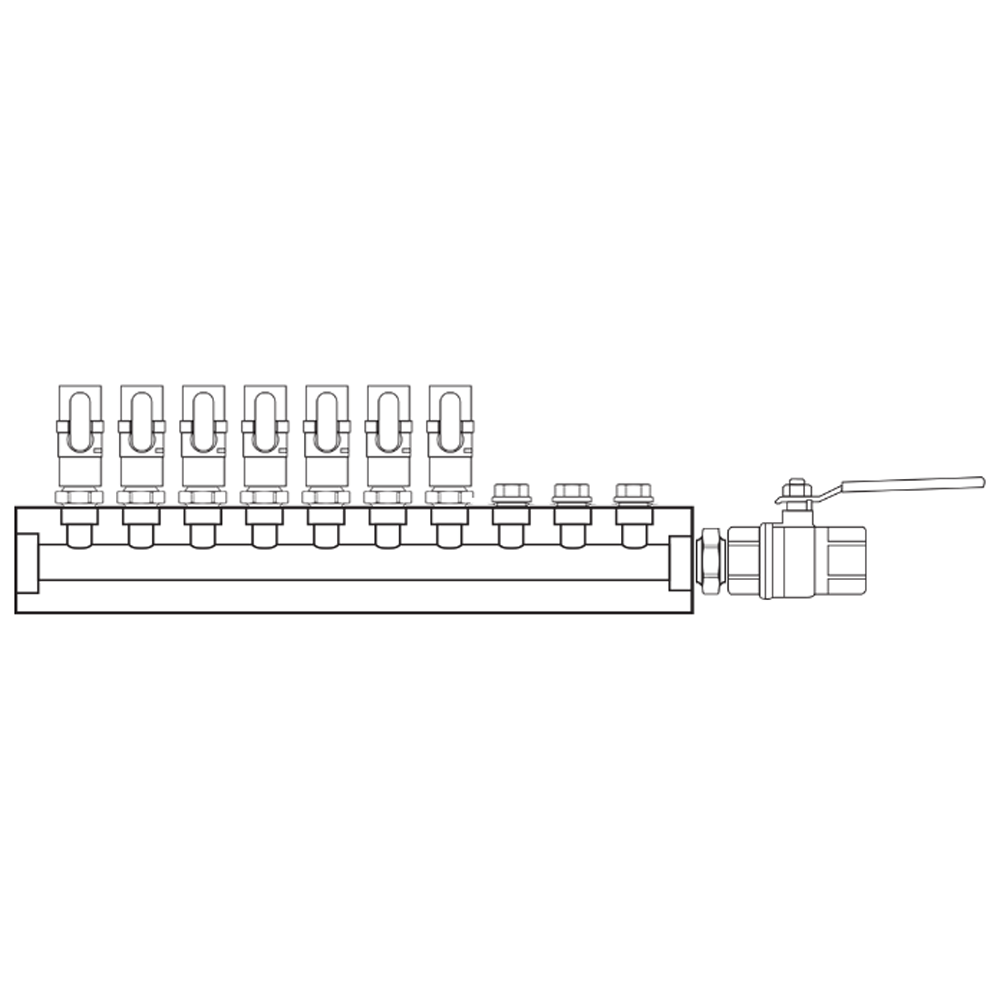 M1071002 Verdeelblokken Messing