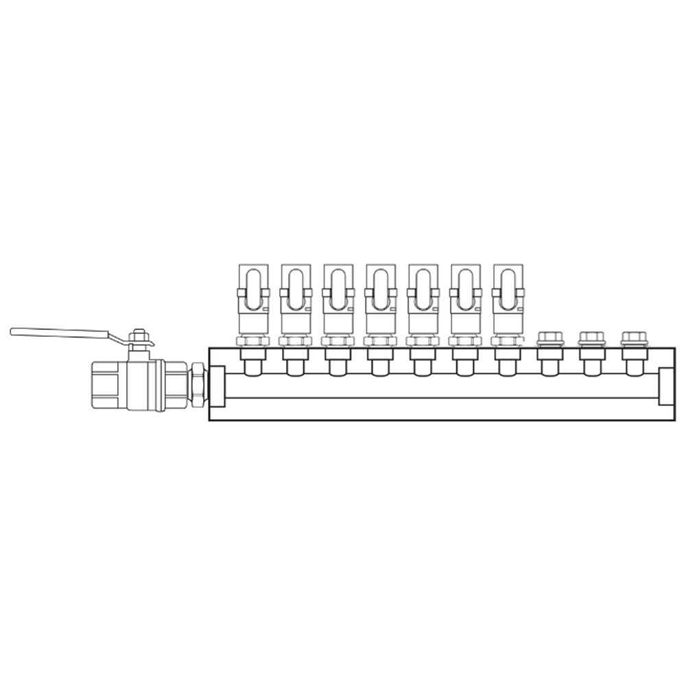 M1071010 Verdeelblokken Messing