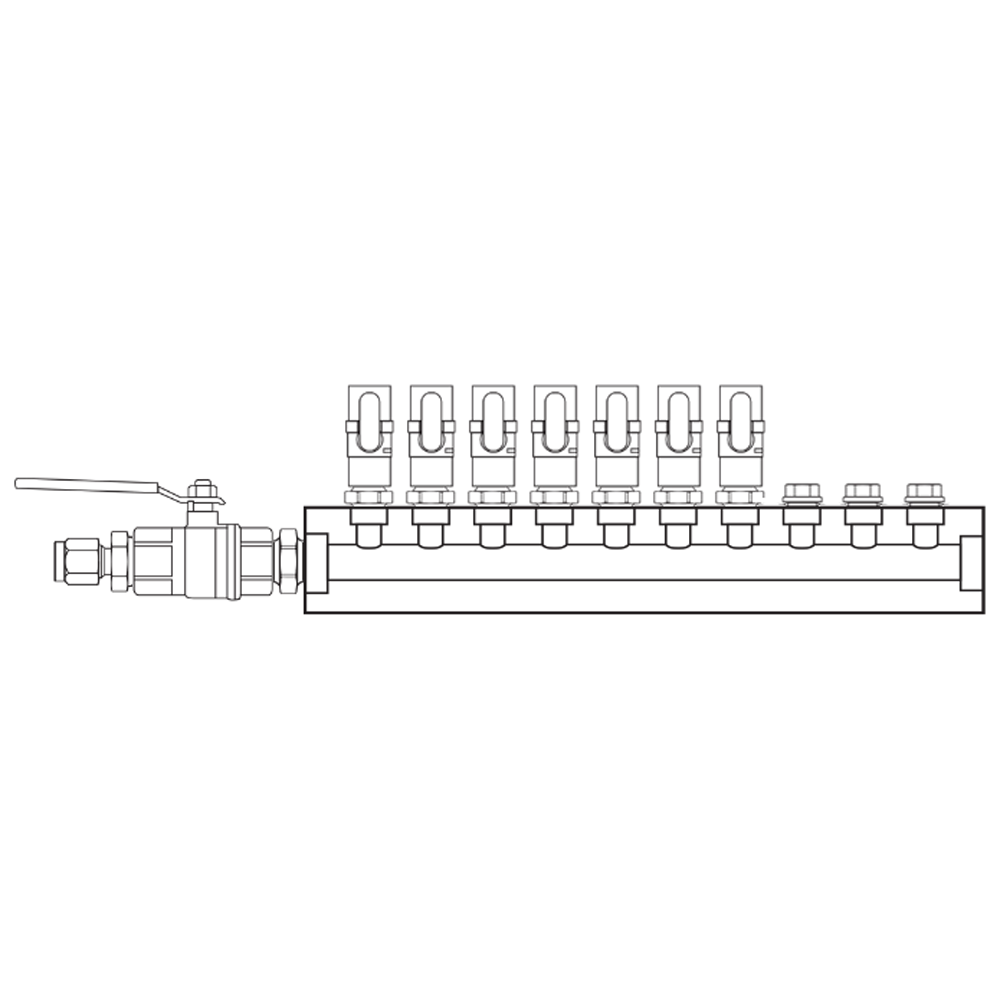 M1071020 Verdeelblokken Messing