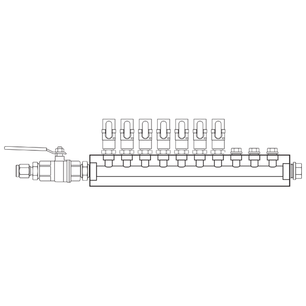 M1071021 Verdeelblokken Messing