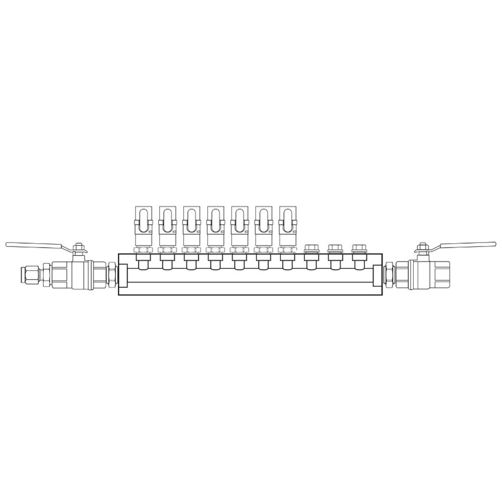 M1071022 Verdeelblokken Messing