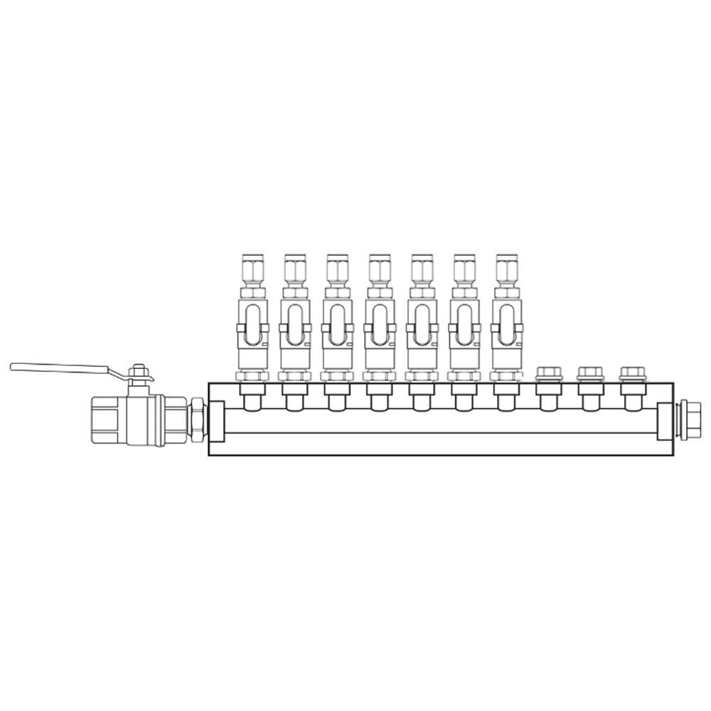 M1071111 Verdeelblokken Messing