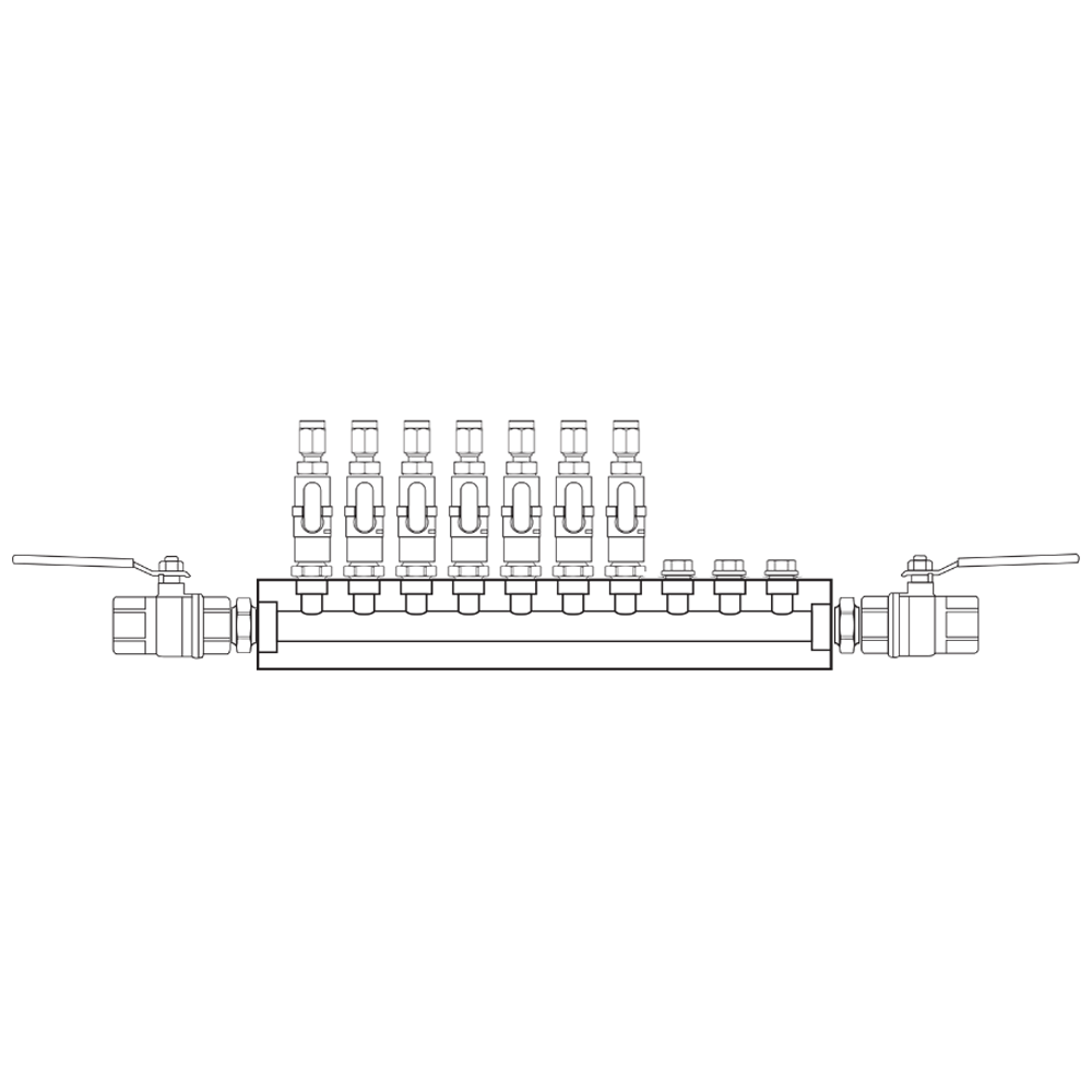 M1071112 Verdeelblokken Messing