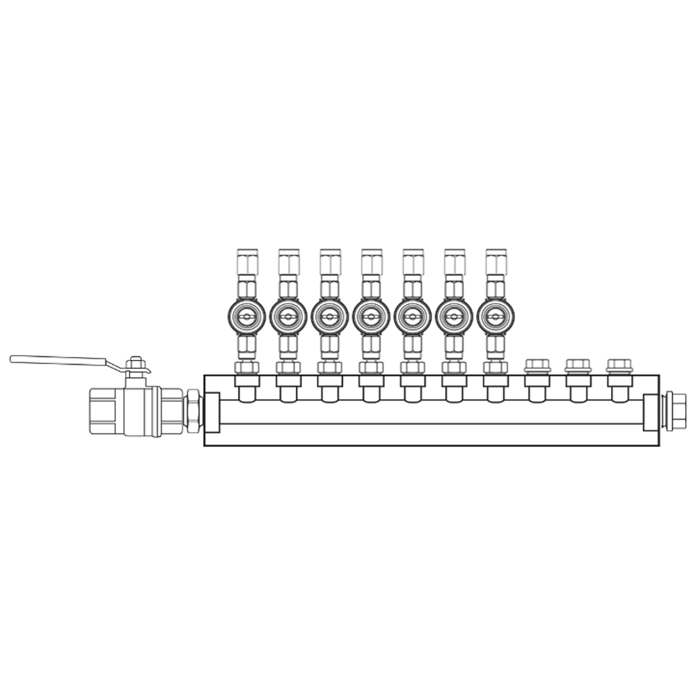 M1073011 Verdeelblokken Messing