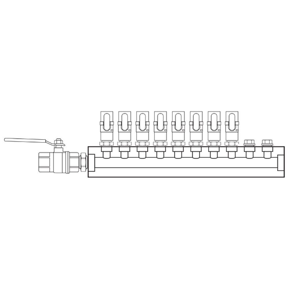 M1081010 Verdeelblokken Messing