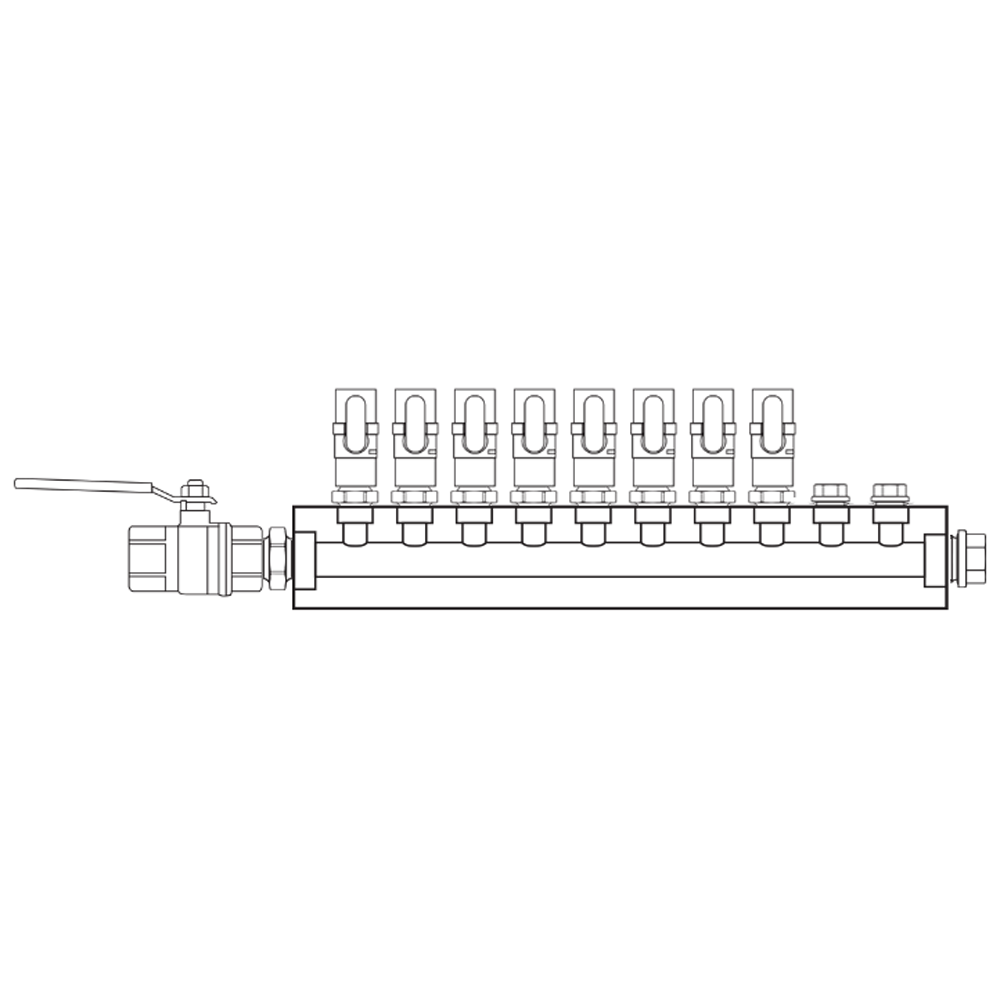 M1081011 Verdeelblokken Messing