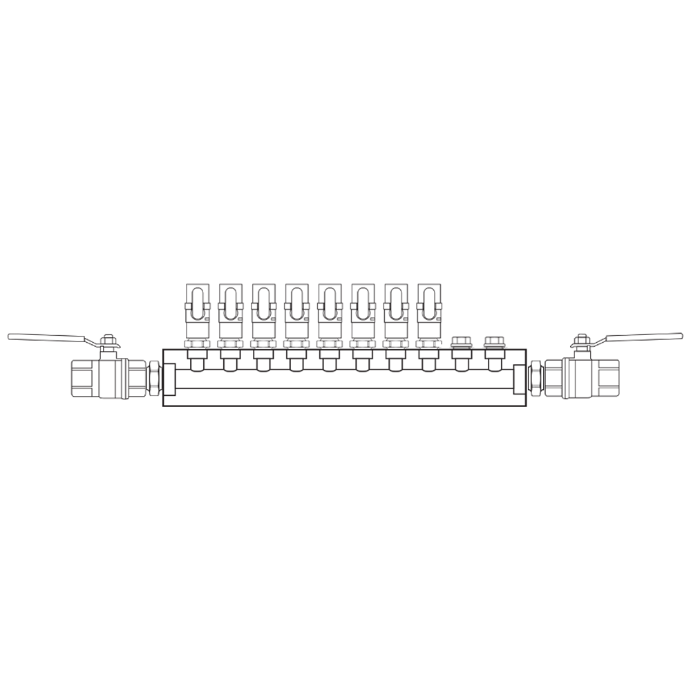 M1081012 Verdeelblokken Messing