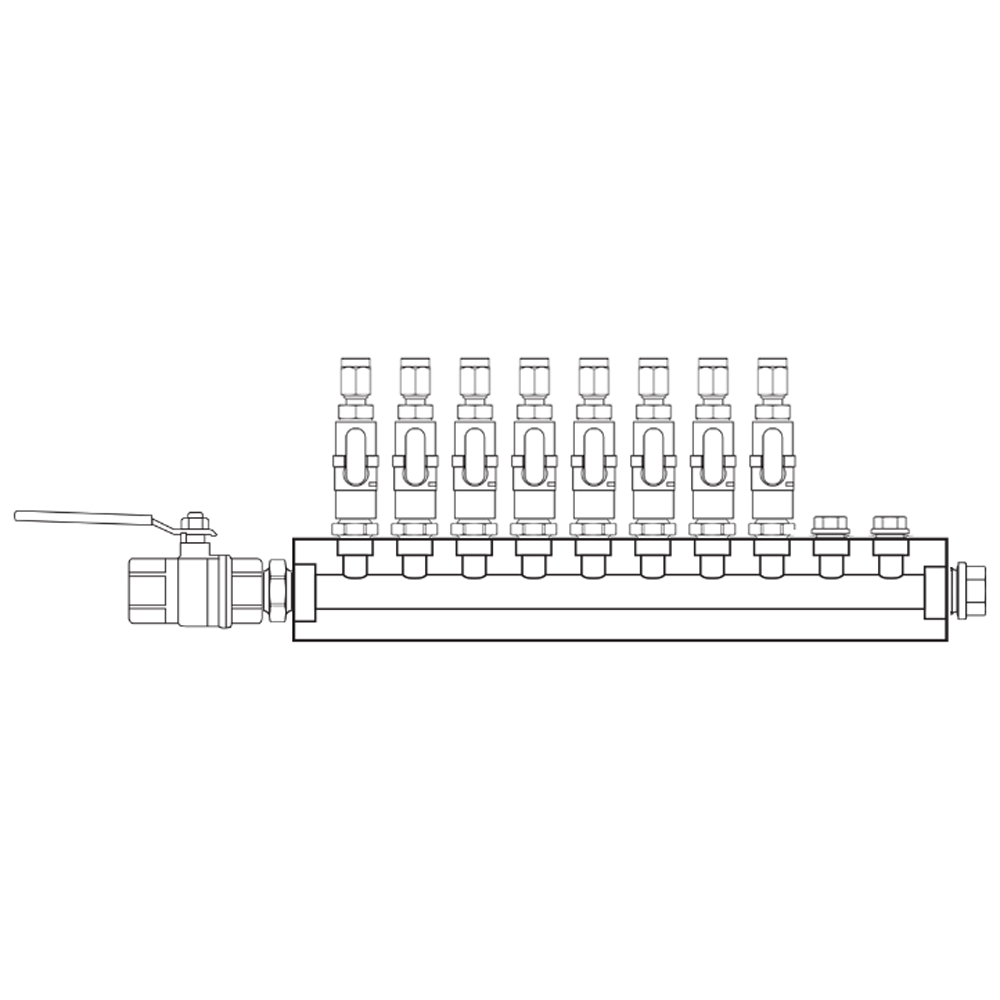 M1081111 Verdeelblokken Messing