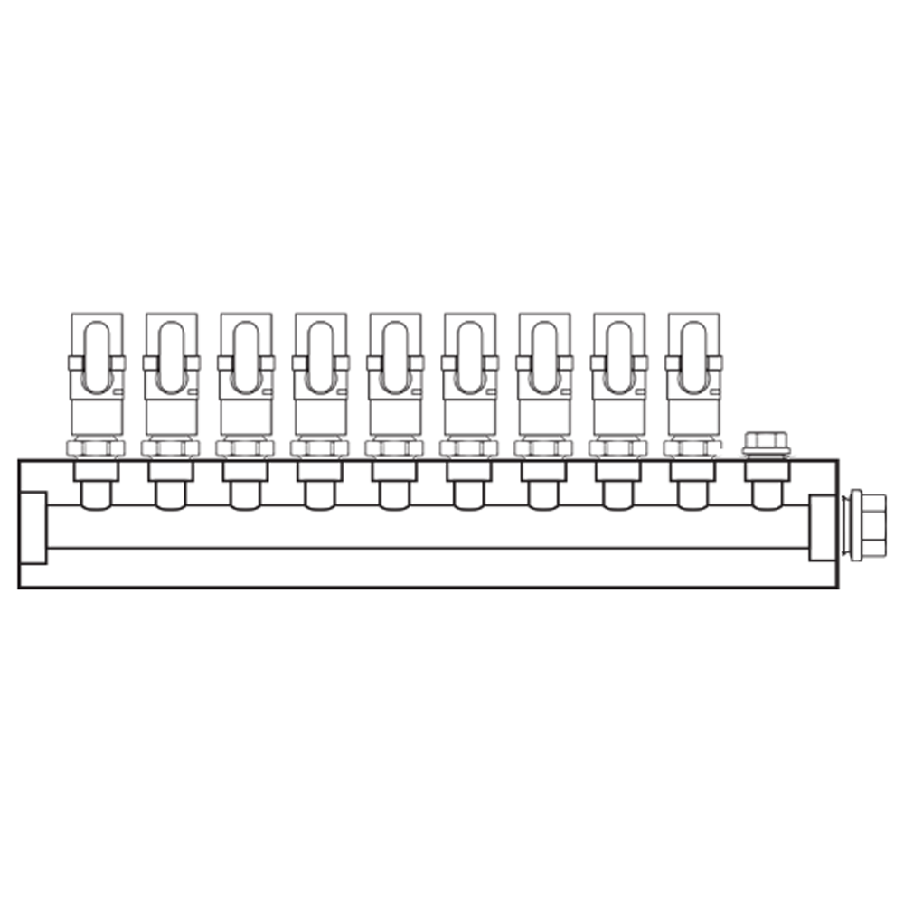 M1091001 Verdeelblokken Messing