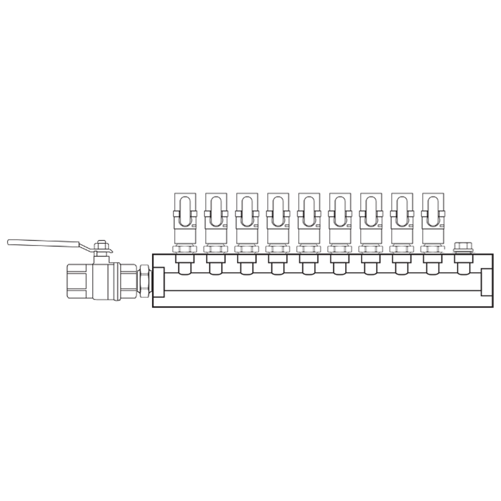 M1091010 Verdeelblokken Messing