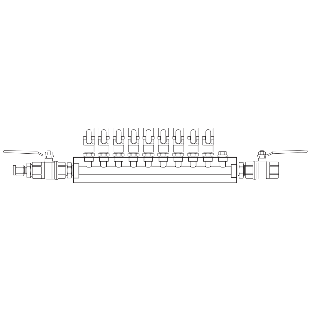 M1091032 Verdeelblokken Messing