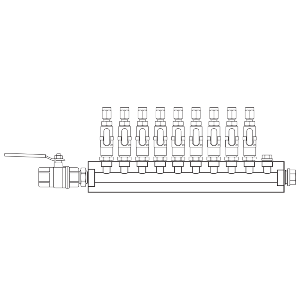 M1091111 Verdeelblokken Messing