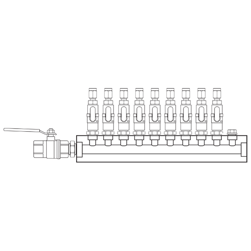 M1091210 Verdeelblokken Messing