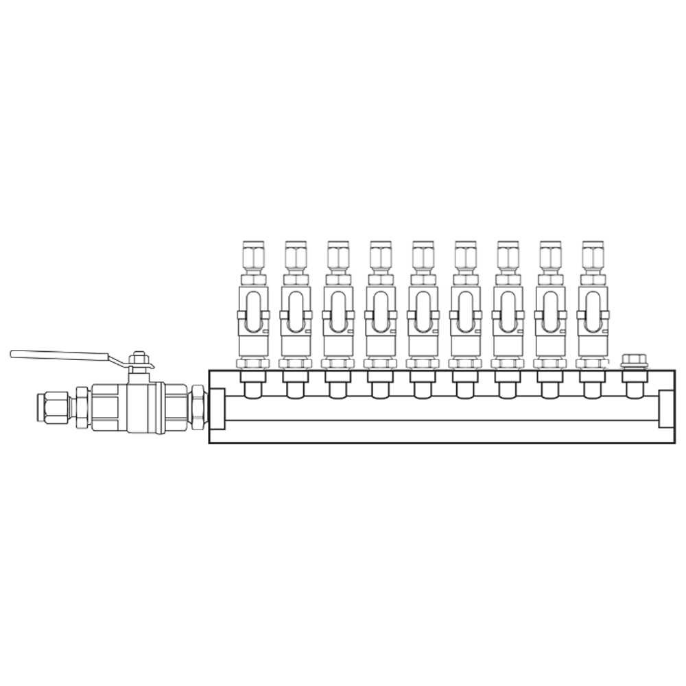 M1091240 Verdeelblokken Messing