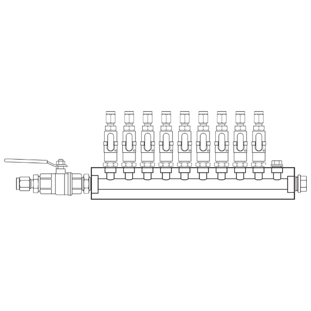 M1091241 Verdeelblokken Messing