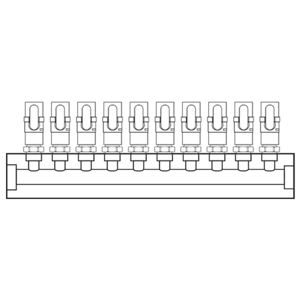 M1101000 Verdeelblokken Messing