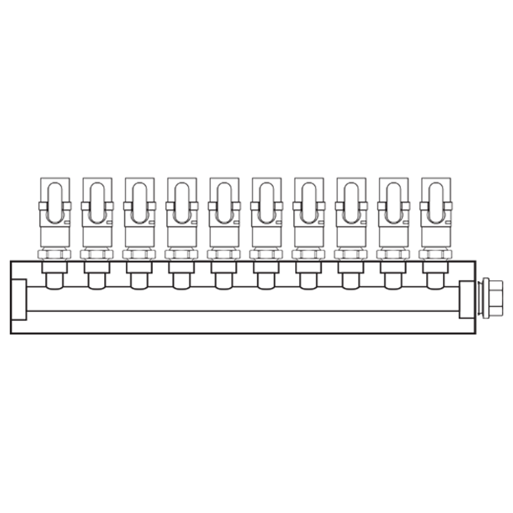 M1101001 Verdeelblokken Messing