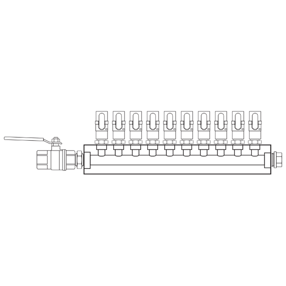 M1101011 Verdeelblokken Messing