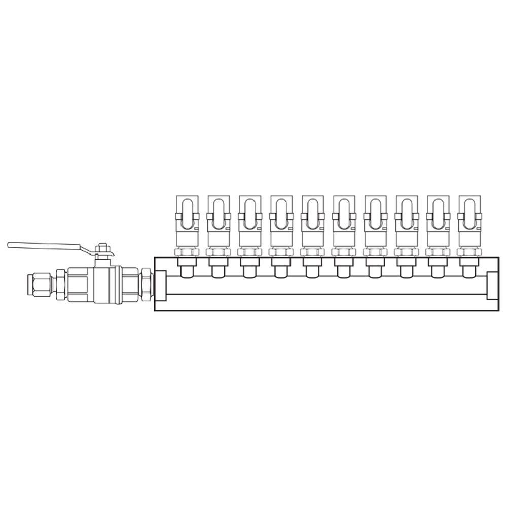 M1101020 Verdeelblokken Messing