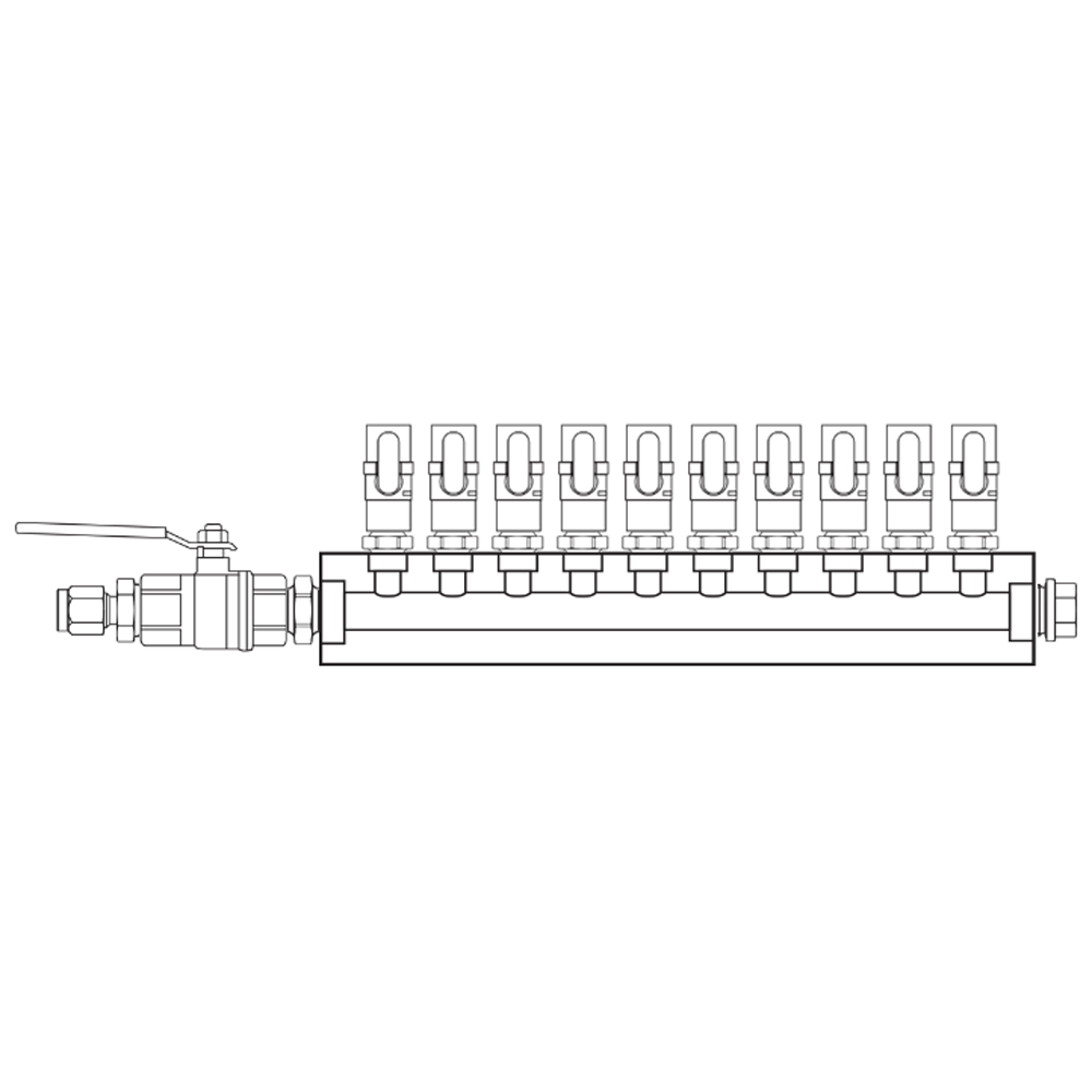 M1101021 Verdeelblokken Messing