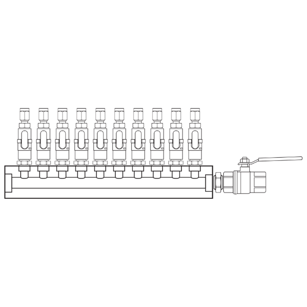 M1101102 Verdeelblokken Messing