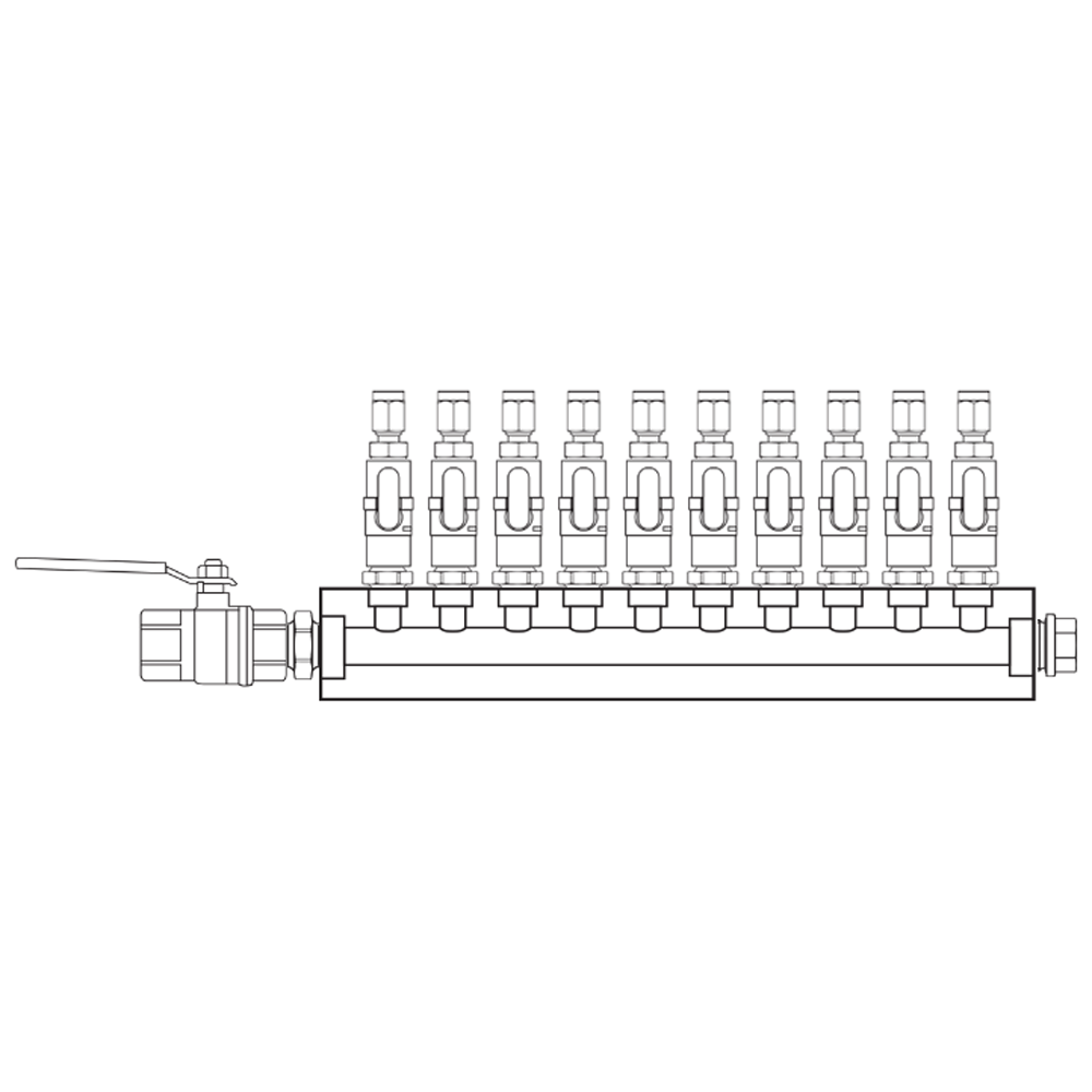 M1101111 Verdeelblokken Messing